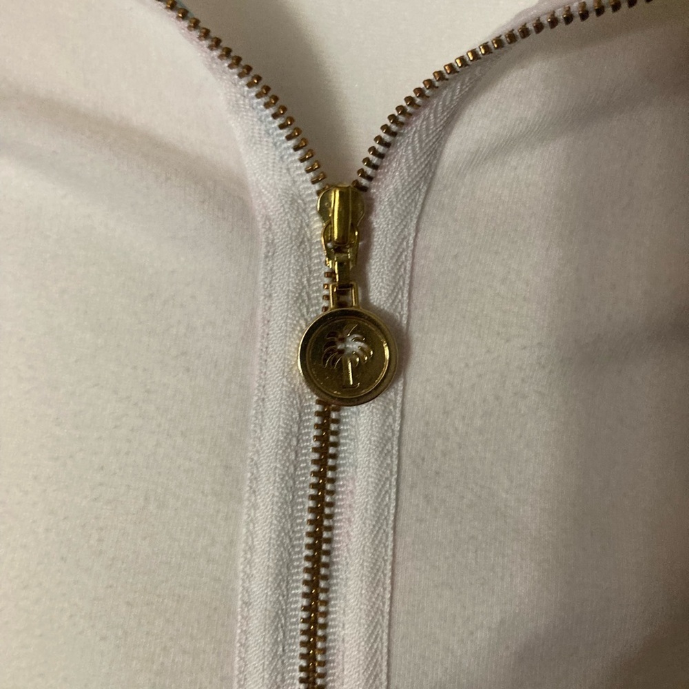Lilly Pulitzer half zip white lightweight sweatshirt in size medium. EUC - Picture 3 of 5